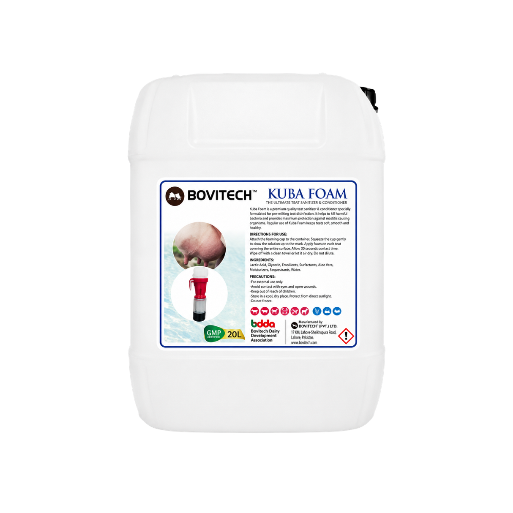 Kuba Foam 20L – Premium Foaming Teat Dip for Mastitis Prevention